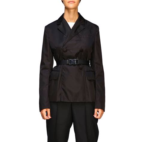 prada long coat womens|prada women's double breasted jackets.